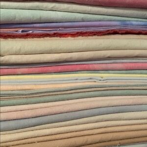 3 pounds, approx 9 yards Neutral or muted tones Hand dyed cotton quilt fabric
